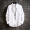 Img 3 - Men Long Sleeved Shirt Slim Look Korean Youth Solid Colored Cardigan Men Shirt