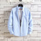 Img 5 - Men Long Sleeved Shirt Slim Look Korean Youth Solid Colored Cardigan Men Shirt