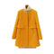 Plus Size Korean Wool Women Mid-Length Round-Neck Woolen Coat Outerwear