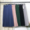 Img 3 - Solid Colored Belt Pleated Skirt Women Mid-Length All-Matching A-Line Skirt