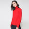 Women Matching Korean Solid Colored Turtleneck Long Sleeved Knitted Short High Collar Sweater Outerwear