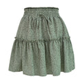 Img 10 - Summer Women High Waist Chiffon Flare Skirt Europe Printed Poker Dot Skirt