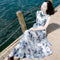 Img 3 - Summer Women Slim Look Sleeveless Printed Dress Seaside Holiday Beach Beachwear