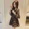 Img 1 - Korean Feminine Elegant Three Quarter Flare Sleeves Slim Look V-Neck Floral Chiffon Mid Length A-Line Dress