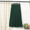 Img 8 - Solid Colored Belt Pleated Skirt Women Mid-Length All-Matching A-Line Skirt