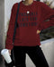 Women Printed Alphabets Sweatshirt Upsize Long Sleeved Tops Outerwear