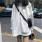 Img 2 - Solid Colored Thin Long Sleeved Student Sweatshirt Women Korean Loose Hooded All-Matching Mid-Length