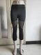 Img 3 - Mesh Spliced Cropped Pants Sporty Yoga Stretchable Jogging Leggings Women