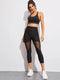 Img 5 - Mesh Spliced Cropped Pants Sporty Yoga Stretchable Jogging Leggings Women