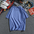 Img 14 - Cotton Summer Korean Loose Tops Round-Neck Short Sleeve Half Sleeved Men T-Shirt