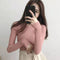 Img 5 - Fitted Sweater Women Western Korean Round-Neck Slimming Long Sleeved Pullover