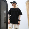 Img 2 - Cotton Summer Korean Loose Tops Round-Neck Short Sleeve Half Sleeved Men T-Shirt