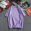 Img 15 - Cotton Summer Korean Loose Tops Round-Neck Short Sleeve Half Sleeved Men T-Shirt
