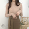 Img 10 - Fitted Sweater Women Western Korean Round-Neck Slimming Long Sleeved Pullover