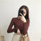 Img 11 - Fitted Sweater Women Western Korean Round-Neck Slimming Long Sleeved Pullover