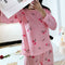 Img 4 - Korean Round-Neck Long Sleeved Pajamas Women Casual Cozy Loose Teens Loungewear Sets