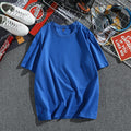 Img 13 - Cotton Summer Korean Loose Tops Round-Neck Short Sleeve Half Sleeved Men T-Shirt