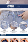 Img 9 - Cotton High Waist Folded Ripped Denim Shorts Women Summer Korean Loose All-Matching Student Wide Leg Hot Pants