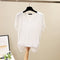 IMG 118 of Summer V-Neck Short Sleeve T-Shirt Korean Loose Slim Look Undershirt Modal Minimalist Plus Size Women Tops T-Shirt