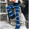 Img 4 - Women Europe Dye Striped Flare Leg Pants High Waist Stretchable Casual Long