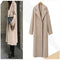 Europe Solid Colored Coat Mid-Length Wool Women Outerwear