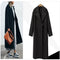 Europe Solid Colored Coat Mid-Length Wool Women Outerwear