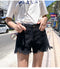 IMG 121 of Summer Korean Loose Niche Burr Hot Pants Cotton Plus Size Denim Shorts Women Shorts