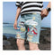 IMG 110 of Popular Inspired Trendy Handsome Ripped Denim Summer Mid-Length Loose Shorts Men Shorts