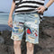 Popular Inspired Trendy Stylish Ripped Denim Summer Mid-Length Loose Shorts Men Shorts