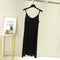 Img 7 - Summer Modal Round-Neck Slip Dress Korean Mid-Length Solid Colored Camisole Dress