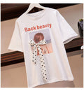 Img 4 - Summer Korean Short Sleeve T-Shirt Tops Women Poker Dot Dress Two-Piece Sets Trendy Chiffon Dress