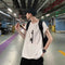 IMG 107 of Summer ins Korean Vest Printed Tank Top Trendy Loose Men Hip-Hop Teens Sleeveless Couple T-Shirt Tank Top