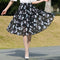 Img 8 - Chiffon Fresh Looking Skirt Women Summer Mid-Length Floral Printed Fairy Dress Korean Flare Skirt