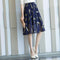 Img 9 - Chiffon Fresh Looking Skirt Women Summer Mid-Length Floral Printed Fairy Dress Korean Flare Skirt