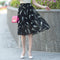 Img 7 - Chiffon Fresh Looking Skirt Women Summer Mid-Length Floral Printed Fairy Dress Korean Flare Skirt