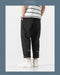 IMG 104 of Summer Casual Pants Men Cargo Ankle-Length Loose Straight Harem Trendy Korean Pants