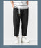 IMG 107 of Summer Casual Pants Men Cargo Ankle-Length Loose Straight Harem Trendy Korean Pants