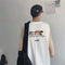 IMG 175 of Summer ins Korean Vest Printed Tank Top Trendy Loose Men Hip-Hop Teens Sleeveless Couple T-Shirt Tank Top