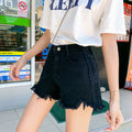 Summer Korean Loose Niche Burr Hot Pants Cotton Plus Size Denim Shorts Women Shorts
