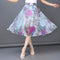 Img 20 - Chiffon Fresh Looking Skirt Women Summer Mid-Length Floral Printed Fairy Dress Korean Flare Skirt
