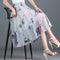 Img 14 - Chiffon Fresh Looking Skirt Women Summer Mid-Length Floral Printed Fairy Dress Korean Flare Skirt