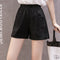 Img 8 - Cotton Blend Women High Waist Summer Line Loose Slim-Look Korean Short Plus Size Casual Thin Wide Leg Shorts