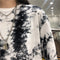 IMG 113 of Korean Harajuku Hip-Hop Gradient Dye Couple Tops Loose Mid-Length Short Sleeve T-Shirt Women Summer T-Shirt