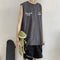 Summer ins Korean Vest Printed Tank Top Trendy Loose Men Hip-Hop Teens Sleeveless Couple T-Shirt Tank Top