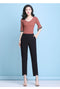 IMG 113 of Summer Casual Pants Women Ice Silk Cotton Blend Loose Straight Ankle-Length Korean High Waist Thin Pants