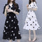 Img 6 - Summer Loose Poker Dot Mid-Length Dress Korean Casual V-Neck Flare Sleeves Women Dress