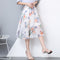 Img 22 - Chiffon Fresh Looking Skirt Women Summer Mid-Length Floral Printed Fairy Dress Korean Flare Skirt