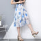 Img 17 - Chiffon Fresh Looking Skirt Women Summer Mid-Length Floral Printed Fairy Dress Korean Flare Skirt