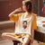 Img 1 - Summer Japan/Korea Fresh Looking Teens Cotton Round-Neck Cozy Thin Loungewear