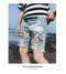 IMG 105 of Popular Inspired Trendy Handsome Ripped Denim Summer Mid-Length Loose Shorts Men Shorts